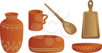 Royalty Free Clipart Image of Pottery
