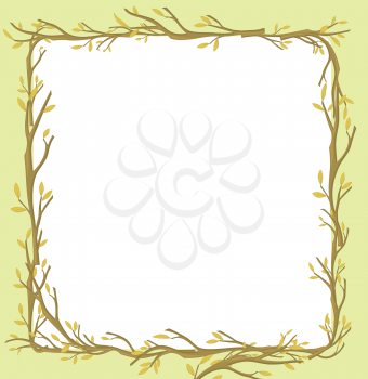 Royalty Free Clipart Image of a Branch Frame