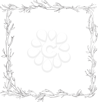 Royalty Free Clipart Image of a Branch Frame
