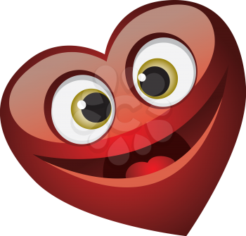 Royalty Free Clipart Image of a Funny Heart