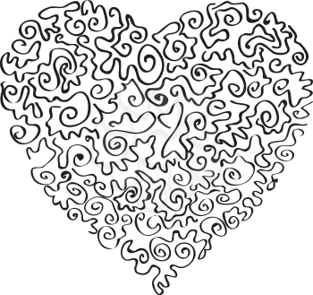 Royalty Free Clipart Image of an Abstract Heart