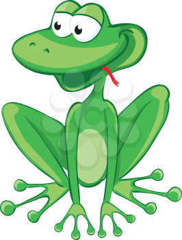 Royalty Free Clipart Image of a Funny Frog
