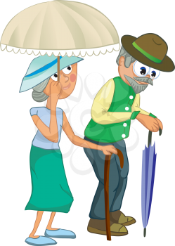 Royalty Free Clipart Image of Senior Citizens