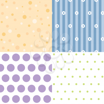 Royalty Free Clipart Image of Four Backgrounds
