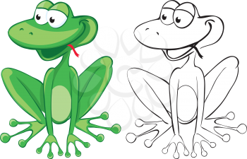 Royalty Free Clipart Image of Funny Frogs