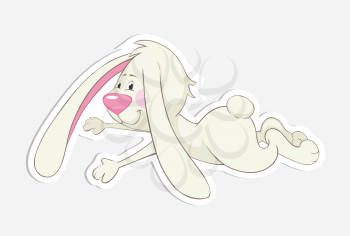 Royalty Free Clipart Image of a Baby Bunny