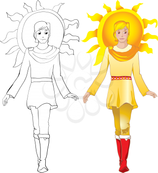 Royalty Free Clipart Image of Sun Symbols