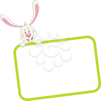Royalty Free Clipart Image of a Rabbit Frame
