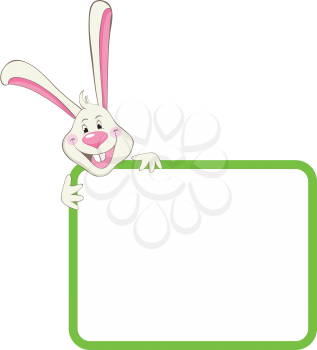 Royalty Free Clipart Image of a Rabbit Frame