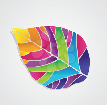 Royalty Free Clipart Image of an Abstract Leaf