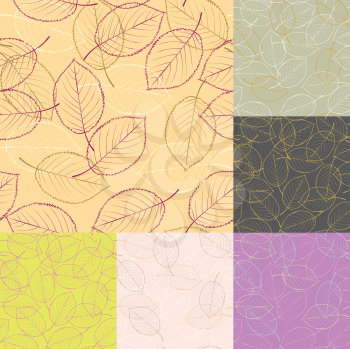 Royalty Free Clipart Image of Leaf Backgrounds