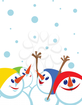 Christmas card with snowmans
Space for copy/paste
