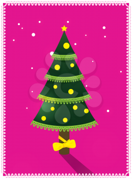 Card with Christmas tree