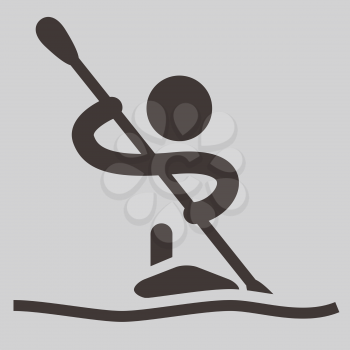Summer sports icons - Rowing and Canoeing icon