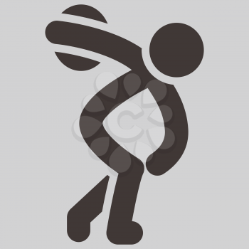 Summer sports icons -  discus throw icon