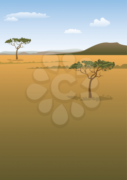 Savanna landscape background