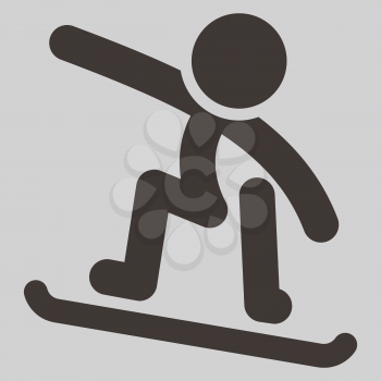 Winter sport icon - snowboard