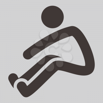 Summer sports icons - long jump 