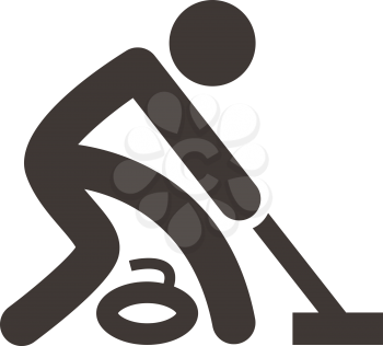 Winter sport icon - Curling icon