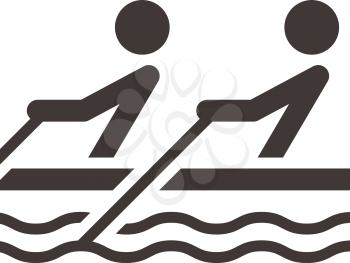 Summer sports icons set - rowing icon