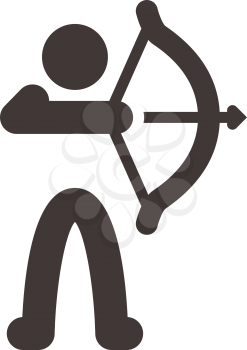 Summer sports icons set - Archery icon