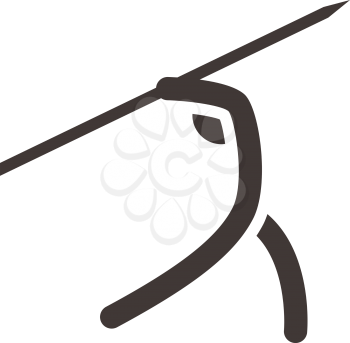 Summer sports icons set - Javelin throw icon