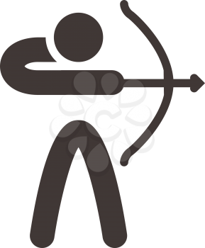 Summer sports icons set - Archery icon