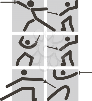 Summer sports icon - fencing icons