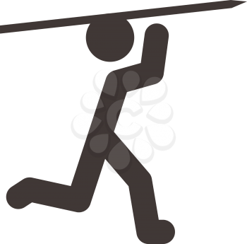 Summer sports icons set - Javelin throw icon