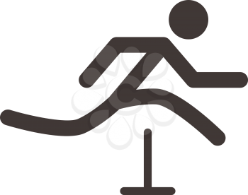 Summer sports icons - running hurdles icon