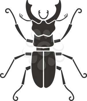 stag beetle silhouette