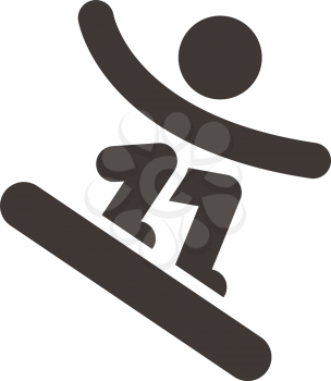 Winter sport icons set - snowboard icon