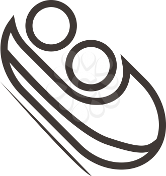 Winter sport icons set - Bobsled icon