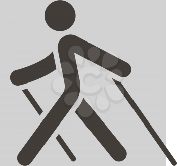 Summer sports icons set -  Nordic Walking icon