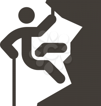 Extreme sports icon set - mountaineering icon