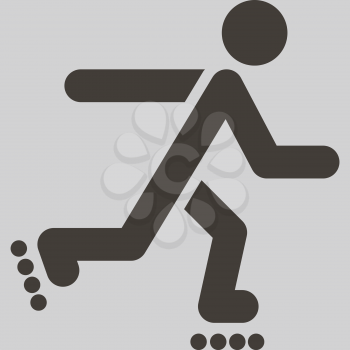 Summer sports icons set -  roller skates icon