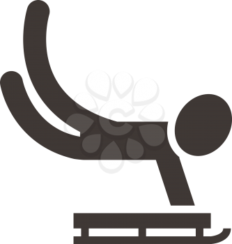 Winter sport icon set - Skeleton icon