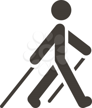 Health and Fitness icons set - Nordic Walking icon