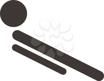Winter sport icon set - toboggan icon