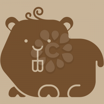 Hamster icon - stylized art zoo icons