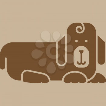 Dog icon - stylized art silhouette