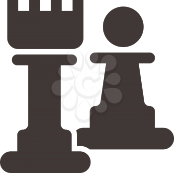 Chess icon - chess pawn and castle