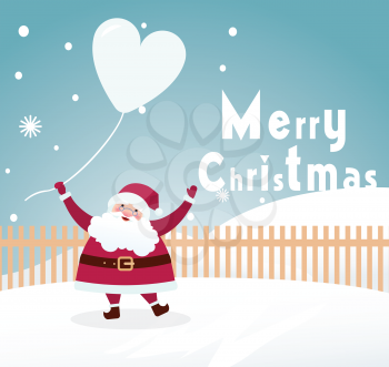 Merry christmas background with Santa Claus