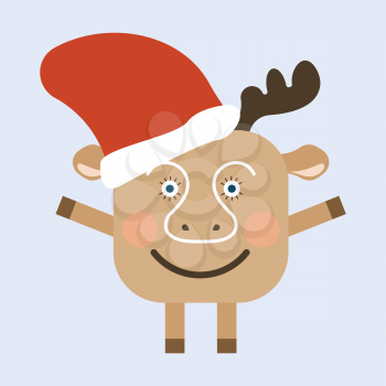 Merry Christmas deer - greeting card