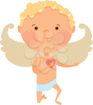 Cupid angel - little boy with a bow and arrows