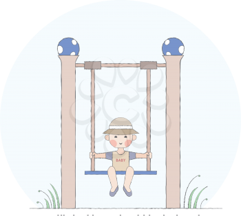 Kids activities - boy on the swing