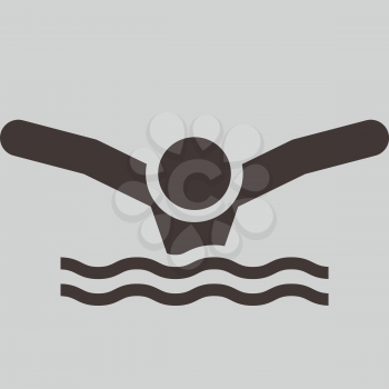 Summer sports icons - swimming butterfly icon