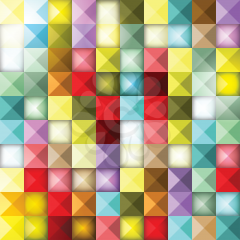 Abstract background of colored squares, vector illustration
