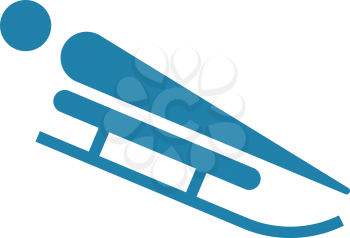 Winter sport icon - luge icon