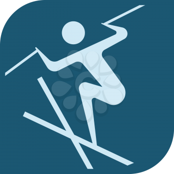 Winter sport icon - freestyle icon